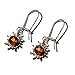 Ian and Valeri Co. Amber Sterling Silver Sun Earrings