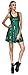 Jescakoo Womens Tank Dresses Sleeveless Pleated Skater Skirts Club Party Costume Green L
