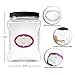 Pack of 4-32 Oz Large Clear Empty Plastic Storage Jars with Lids - Square Food Grade Container with Easy Grip Handles - Multi Purpose Jar BPA Free