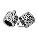 Pack Of 10 x Antique Tibetan Silver 8mm Kumihimo Patterned End Caps - (HA06910) - Charming Beads