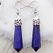 Pair of Beautiful Wire Wrap Lapis Lazuli Pendulum Earrings