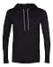 Anvil Lightweight Long-Sleeve Hooded T-Shirt (987AN)- BLACK/DARK GREY,XL