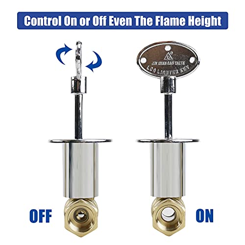 GRISUN 1/2" Straight QuarterTurn Shut Off Valve Kit for Natural Gas