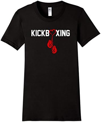 Women's I love Kickboxing Women slim fit shirt - cross training, gym Medium Black