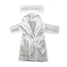 Newborn Monthly Baby Photo Props Bathrobes with Towel Sets for Boys Girls Photography (White)