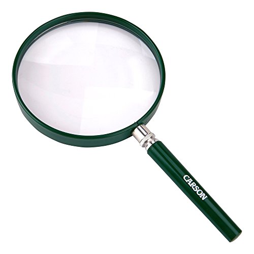 Carson Bigeye Magnifiers with Oversized 5.0 inch Distortion-Free Lens for Reading, Inspection, Exploring, Hobby, Crafts and Tasks (HU-20, HU-20AMMU)