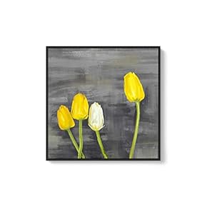 Framed Canvas Wall Art for Living Room, Bedroom Flowers Canvas Prints for Home Decoration Ready to Hang - 24x36 inches - 16x16 inches