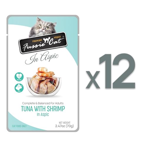 FUSSIE CAT PREMIUM TUNA W/SHRIMP IN ASPIC, 2.47 OUNCE (PACK OF 12)