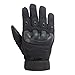 JIUSY Touch Screen Military Rubber Hard Knuckle Tactical Gloves Full Finger Airsoft Paintball Outdoor Army Gear Sports Cycling Motorcycle Riding Shooting Hunting Size Large Black