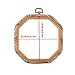 Beautymei 2 Packs Embroidery Hoops Cross Stitch Embroidery Octagon Set for Handy Art Craft Sewing Photo Frame - Imitated Wood