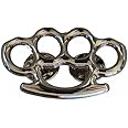 Pin For Lapel, Hat, Vest, Jacket, Tie Tack, Silver Knuckles (Brass) (Thick Gauge Premium Quality Metal Pin)