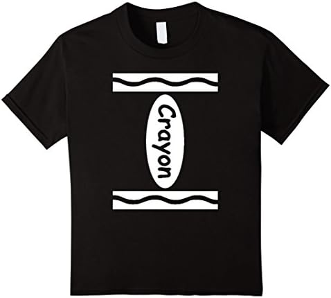 Kids Halloween Crayon Costume Shirt - Funny Halloween Shirt 10 Black