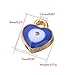 Mengyatege 100 Pieces 8x7mm Mini Alloy Enamel Heart Shape Evil Eye Beads Charms Pendants DIY Bracelet Necklace Jewelry Accessories (Blue)