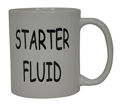 Funny Mechanic Coffee Mug Starter Fluid Novelty Cup Great Gift Idea For Men Car Enthusiast Humor Bro - //coolthings.us