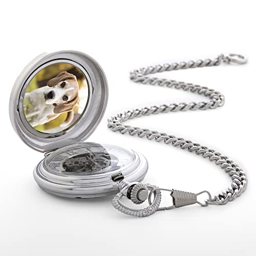 THINGS REMEMBERED Personalized Photo Skeleton Pocket Watch (Free