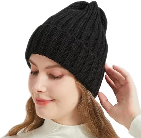Womens Slouchy Beanie Hat Winter Warm Cable Knit Chunky  display picture 1