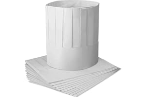 Tytroy White Adjustable 9" Paper Tall Chef Hat