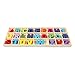 130 Pieces 1-Inch Wooden Alphabet Letters for Arts and Crafts, 5 Sets Uppercase ABCs with Sorting Tray, DIY Signs (Assorted Colors)