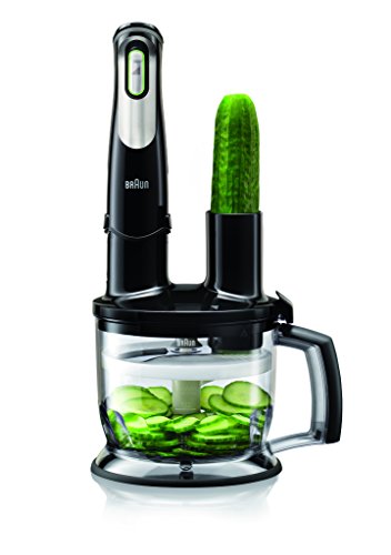 Braun MQ70BK Multiquick Hand Blender 6-Cup Food Processor Attachment, Black - Thumbnail 2