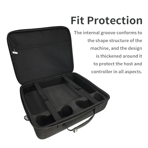 CENXI Carrying Case for PS5 SLIM, Protective Travel Bag for PS5 Console Controller, Large Capacity Storage Case Compatible with Playstation 5 Games Accessories Disk Digital Edition (Grey storage bag)