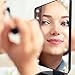Dressing Table Makeup Mirror with Lights - 10.7 inches Dimmable Led Touch Screen Makeup Mirror as Portable Natural Daylight Lighted Make Up Mirror Battery Operated Idea for Every Woman