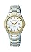 Seiko Women's SUT128 Dress Solar Analog Display Japanese Quartz Two Tone Watch