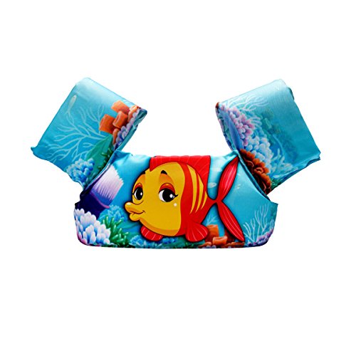 Elejolie Child Life Jacket, Learn to Swim Aid Floatation Life Vest for Kids,Toddlers Swim Safty Aid (22-66lbs)(Clown Fish)