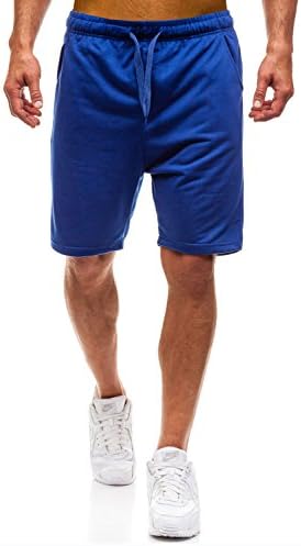 Dangslxm Men's Casual Jersey Knit Shorts Elastic Waist Drawstring Breathable Jogger Running Gym Workout Shorts with Pockets