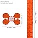 MerryNine Party Streamers 6pcs, 11.81 Feet/3.6 M Each Reusable Four-Leaf Clover Paper Flower Garland for Party, Wedding Decoration (Pink-White-Orange)