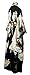 LV International Trade,Adult Satin Kimono Robe - Black Multi-Colored, One Size