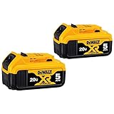 DEWALT DCB205 20V MAX XR 5.0Ah Lithium Ion Battery-Pack (2 Pack) (Renewed)