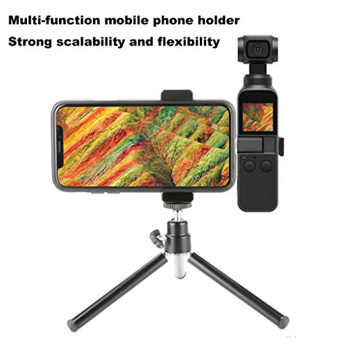 for DJI Osmo Pocket Handheld Cam Accessories Multifunction Tripod Mount Stand Phone Holder (Black)