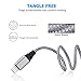 Sundix iPhone Charger 3Pack 6FT Premium Nylon Braided Lightning to USB Cable Charging Cord for iPhone 7 / 7 Plus/ 6 / 6s / 6 plus iPhone 5 / 5s / 5c, iPad, iPod & More (Greywhite)