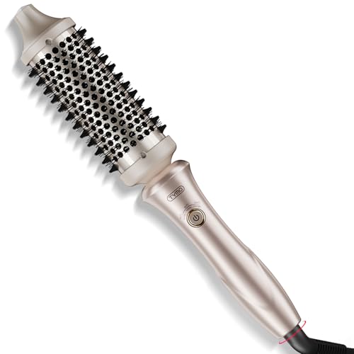 TYMO STYLUX Thermal Brush, 43 mm Thermal Brush, One-Step Ceramic Heated Curling Comb, 3 Temperatures, Electric Curling Brush for Smoothing and Volume
