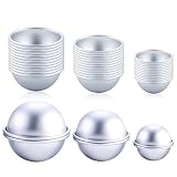 Bath Bomb Mold, 36 Pieces 3 Size Metal DIY Bath Bomb Kit for Crafting Handmade Spa Bomb Fizzies