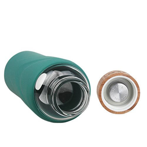 Origin Best BPAFree Glass Water Bottle with Protective Silicone