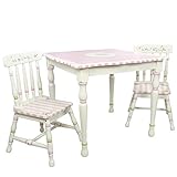 Fantasy Fields - Bouquet Thematic Hand Crafted Kids Wooden Table and 2 Chairs Set |Imagination Inspiring Hand Crafted & Hand Painted Details   Non-Toxic, Lead Free Water-based Paint