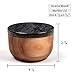 jalz jalz Large Wood Salt Box salt cellar with Spoon Spice Seasonings Keeper Salt Container Solid Natural Acacia Base Black Marble Lid Decorative Box salt keeper Big Capacity Spice Cellar