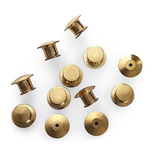 12 Piece Gold Metal Locking Pin Back Keepers Locking Clasps for Lapel Pins Pricepulse