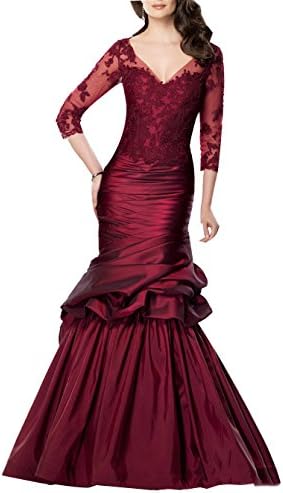 Butterfly Paradise Elegant Lace Red V-Neck Beading Mother Wedding Dress
