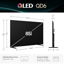 Hisense 85" Class QD6 Series (2025 Model) QLED 4K