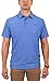 Urban Fox Men's Golf Shirts for Men | Short Sleeve Performance Polo Shirts for Men | Heather Dry Fit | Moisture Wicking | Blue Large
