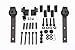 WBHome Sliding Barn Barn Door Hardware Kit Antique Style - 8 Ft Black