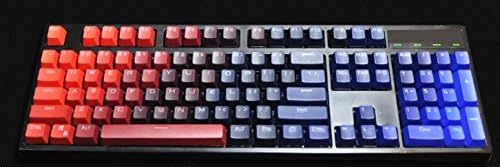 104 Keys PBT Replacement Keycaps Double-shot Backlit Keycaps Set for Mechanical Keyboard (Rainbow Fantasy)