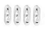 Samsung USB 3.0 Sync Data Cable for Galaxy S5 SV & Note 3, 4 Pack - Non-Retail Packaging - White