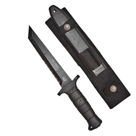 MF Kampfmesser (KM 2000) Bw Infanterie m. Träger/Adapter schwarz gebraucht/rep.