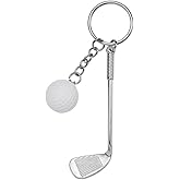 YKEBVPW Golf Keychain Ball Keychain for Men Funny Golf Keychains with Ring Chains Golf Cart Bag Accessories Present for Golfers Dad Husband Women Birthday Key Rings