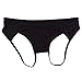 G.romtic Elastic Women Modal Cotton Panty Lingerie Half Sheer One Size (Black)