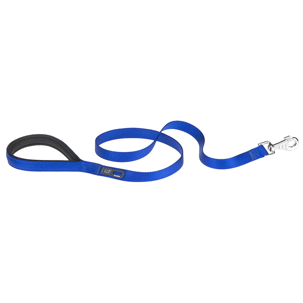 Ferplast DAYTONA G Extra-Resistant Dog Lead - Soft Padded Handle - Practical Hygienic Bag Holder - Anti-Abrasion - Italian Design - 120 x 2 cm, Blue