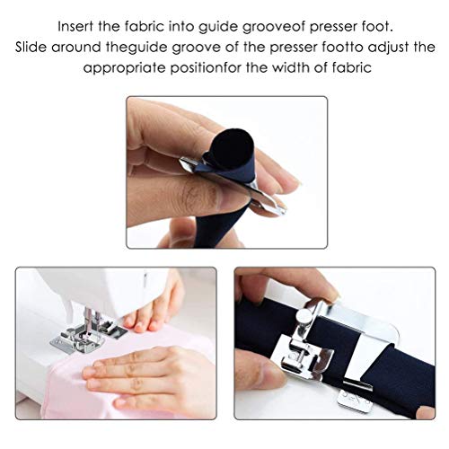 6 Pcs Rolled Hem Presser Foot, Hemming Foot Kit For Sewing Rolled